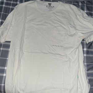 Vissla t shirt with surfboard on car featured on the back of the shirt